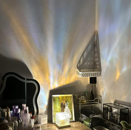 LED Water Ripple Projection Lamp — RGB Ambiance Light
