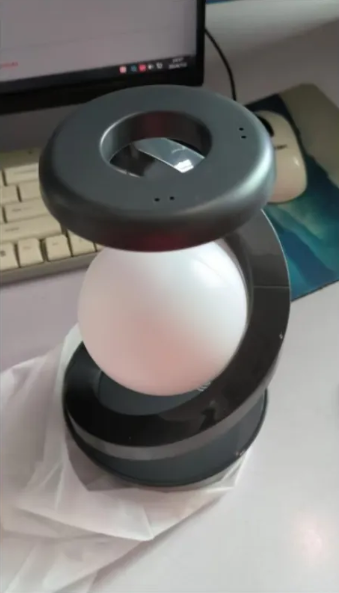 Rotating Moon Desk Lamp — Ambient Night Light with Wireless Charging