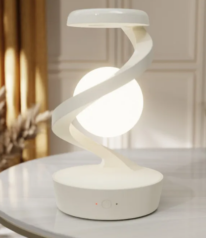 Rotating Moon Desk Lamp — Ambient Night Light with Wireless Charging
